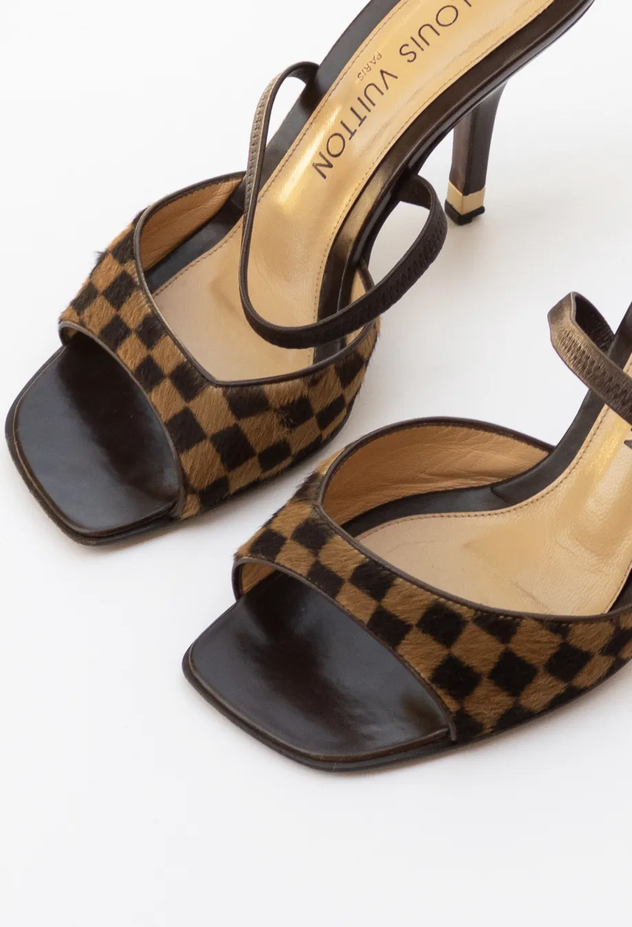 Louis Vuitton Damier Pony Hair Mules