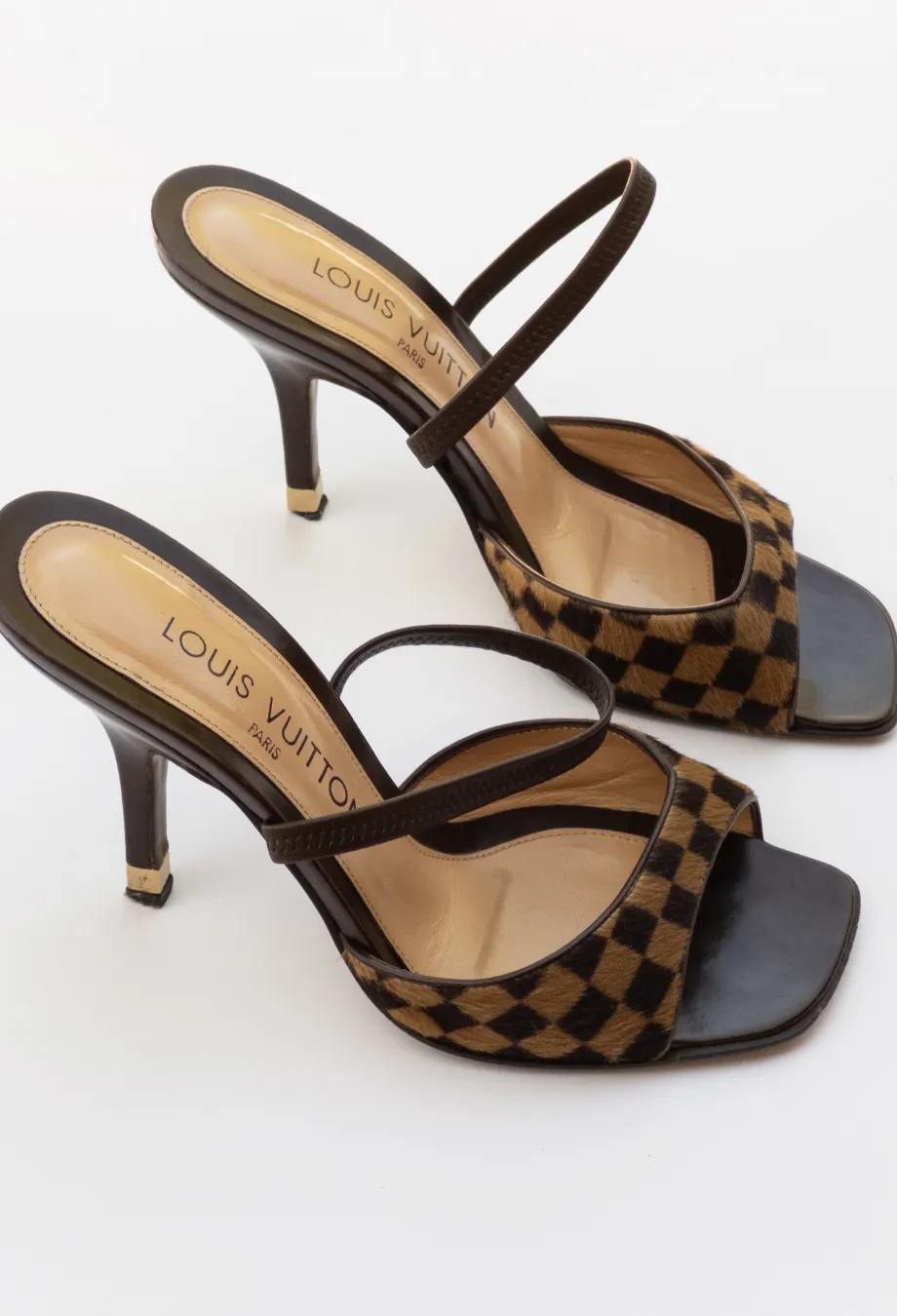 Louis Vuitton Damier Pony Hair Mules