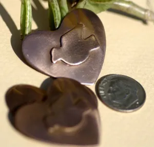 Lovely Dove Embossed Blank Cutout for Enameling Stamping Texturing Metalworking Jewelry Making Blanks