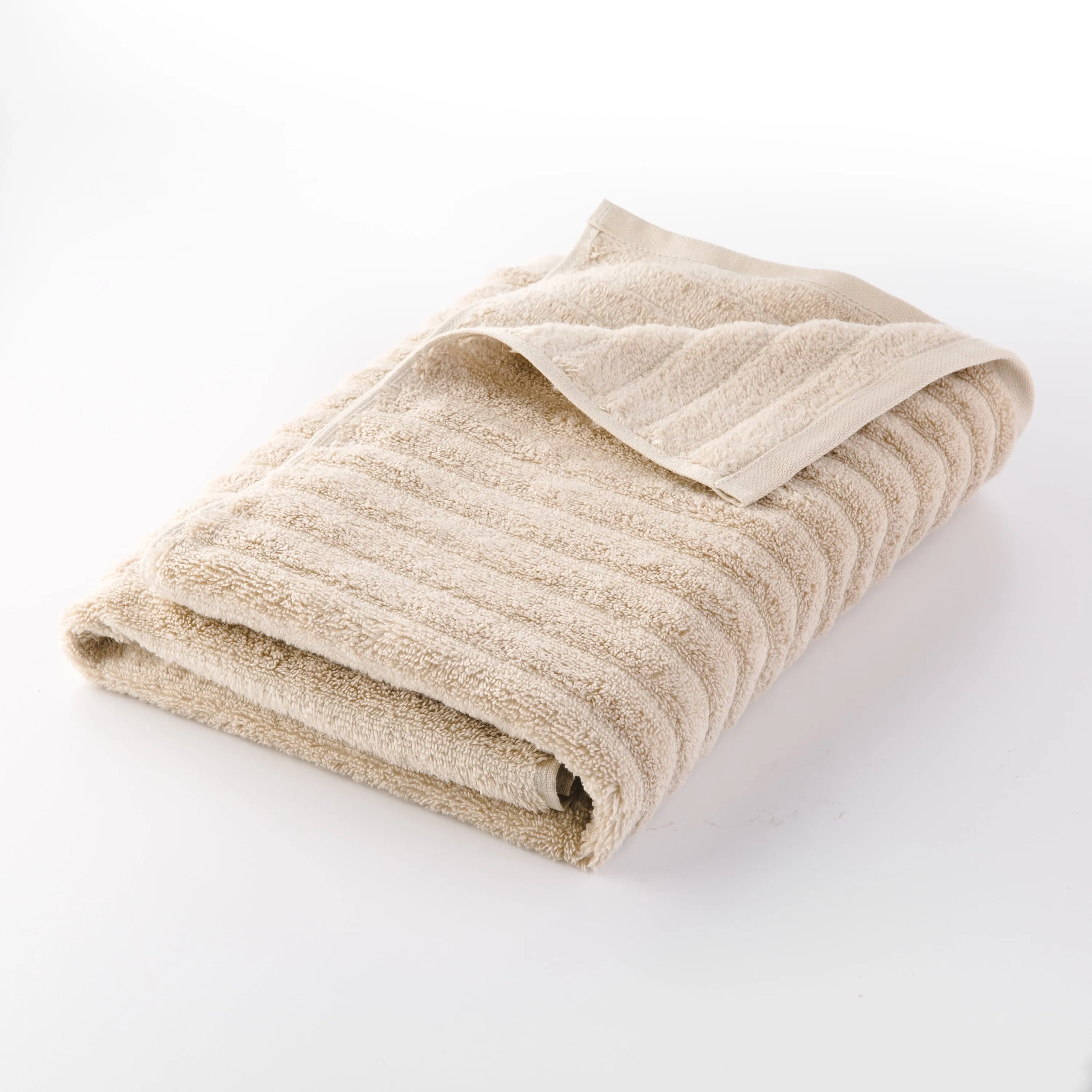 Mainstays Performance Anti-Microbial Textured 6 Piece Towel Set, Papyrus Beige