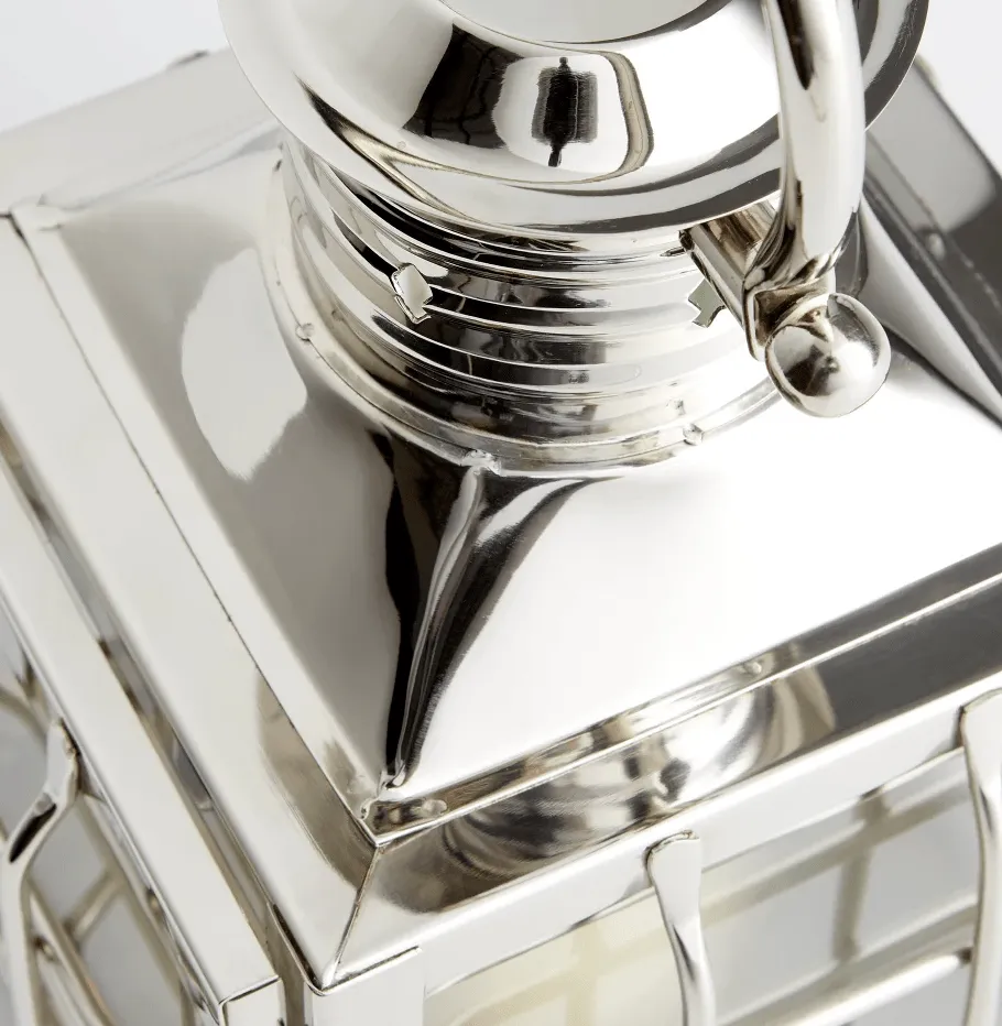 Maritime 10.75"h  Nickel Lantern
