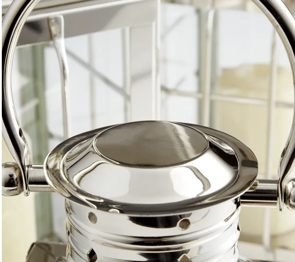 Maritime 10.75"h  Nickel Lantern