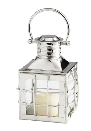 Maritime 10.75"h  Nickel Lantern