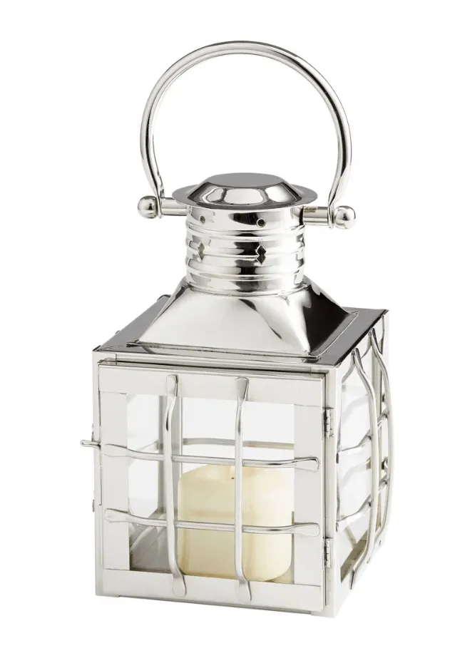 Maritime 10.75"h  Nickel Lantern