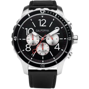 Mavericks Chrono Leather Silver Black