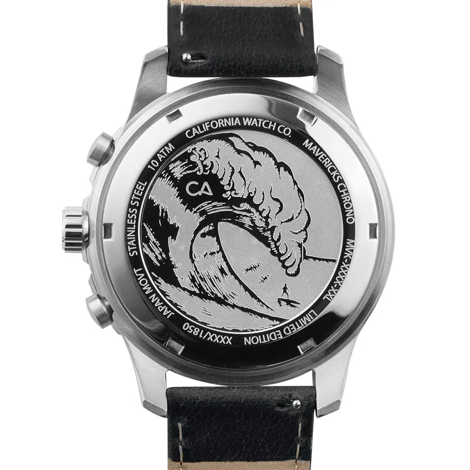 Mavericks Chrono Leather Silver Black