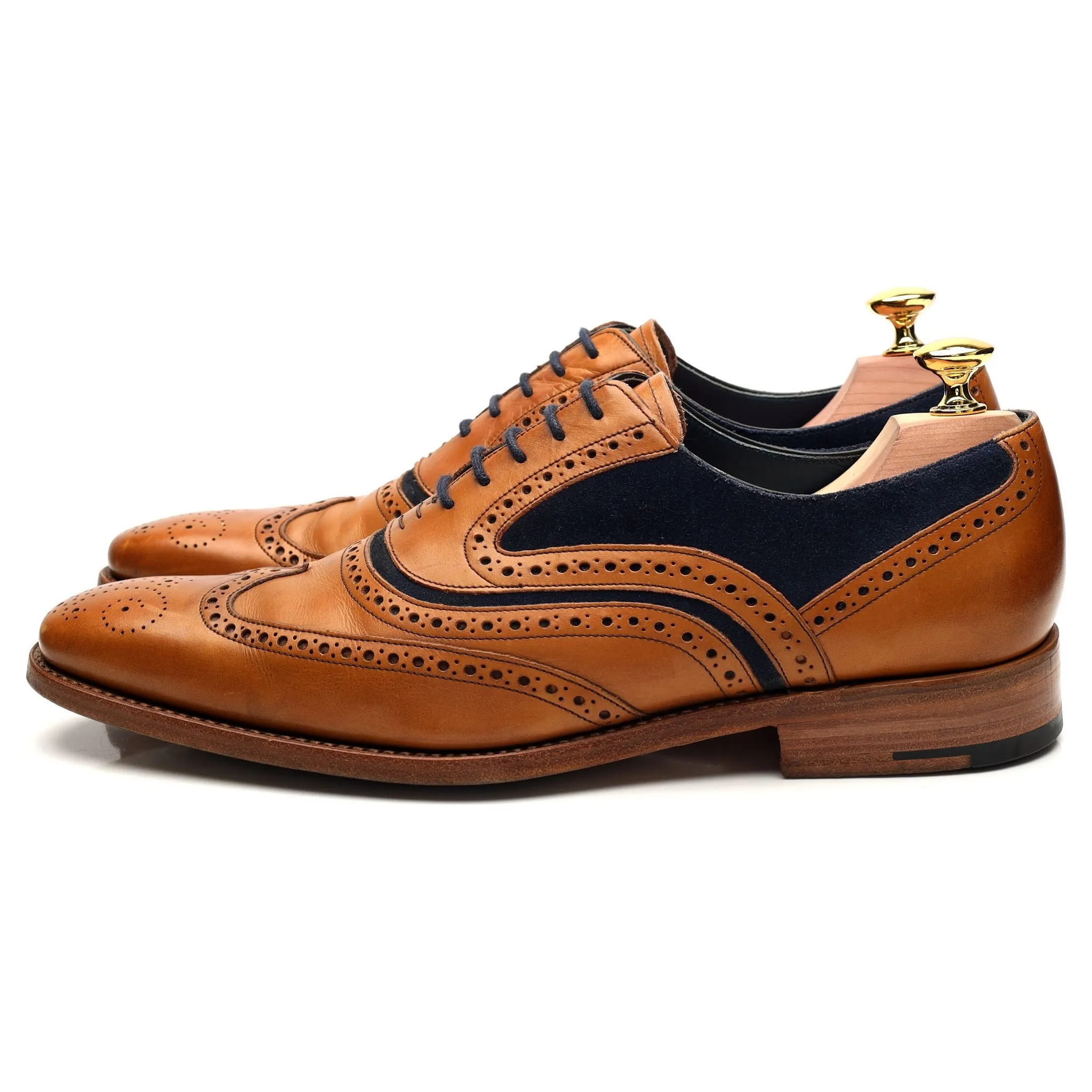 'McClean' Tan Brown Leather Oxford Brogues UK 7.5 F