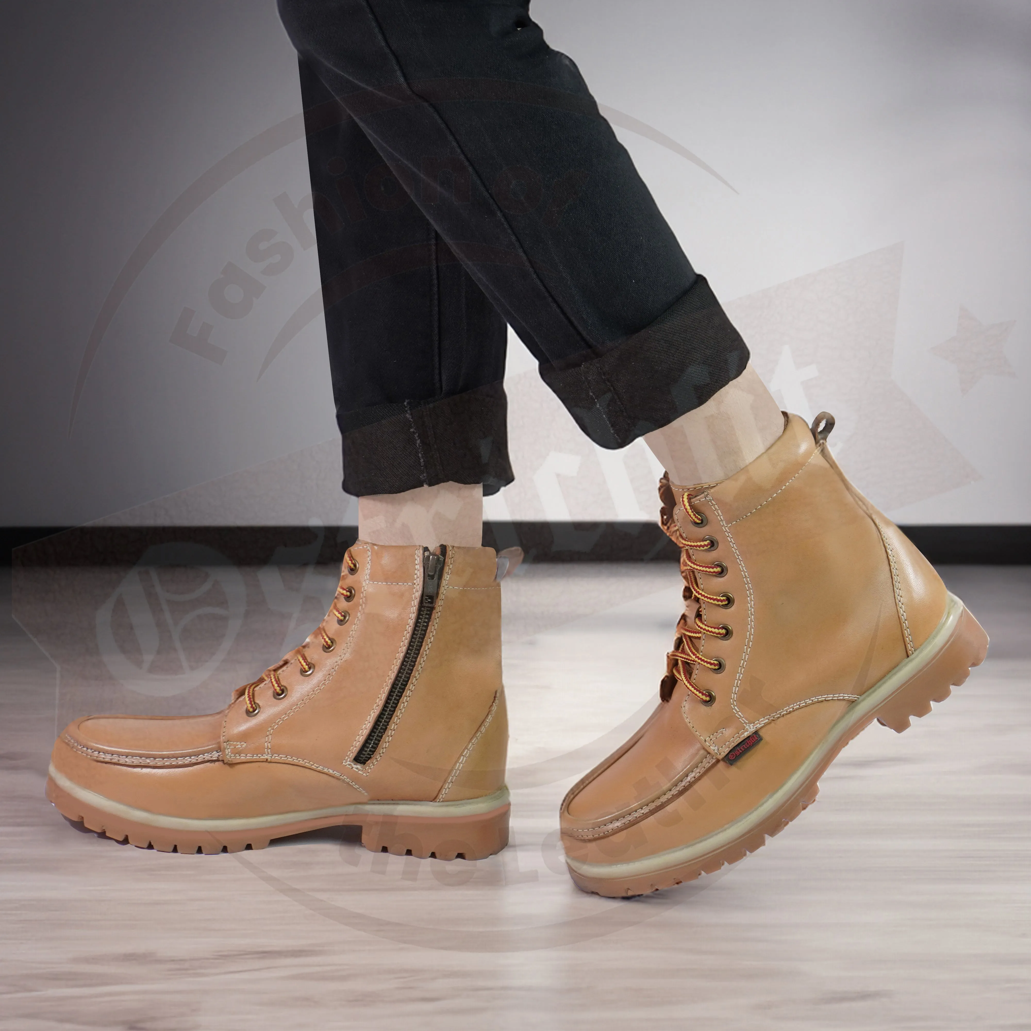 Men's candy Ankle boot in washed leathe Art OF-6506