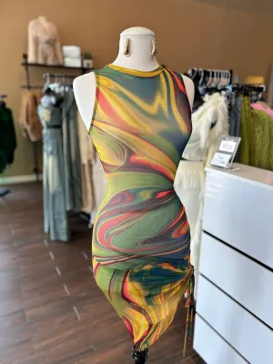 Mesh Swirl Dress