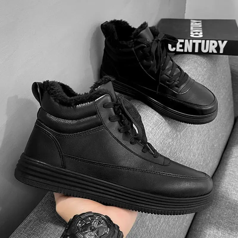 Military Fur Warm Shoes For Men