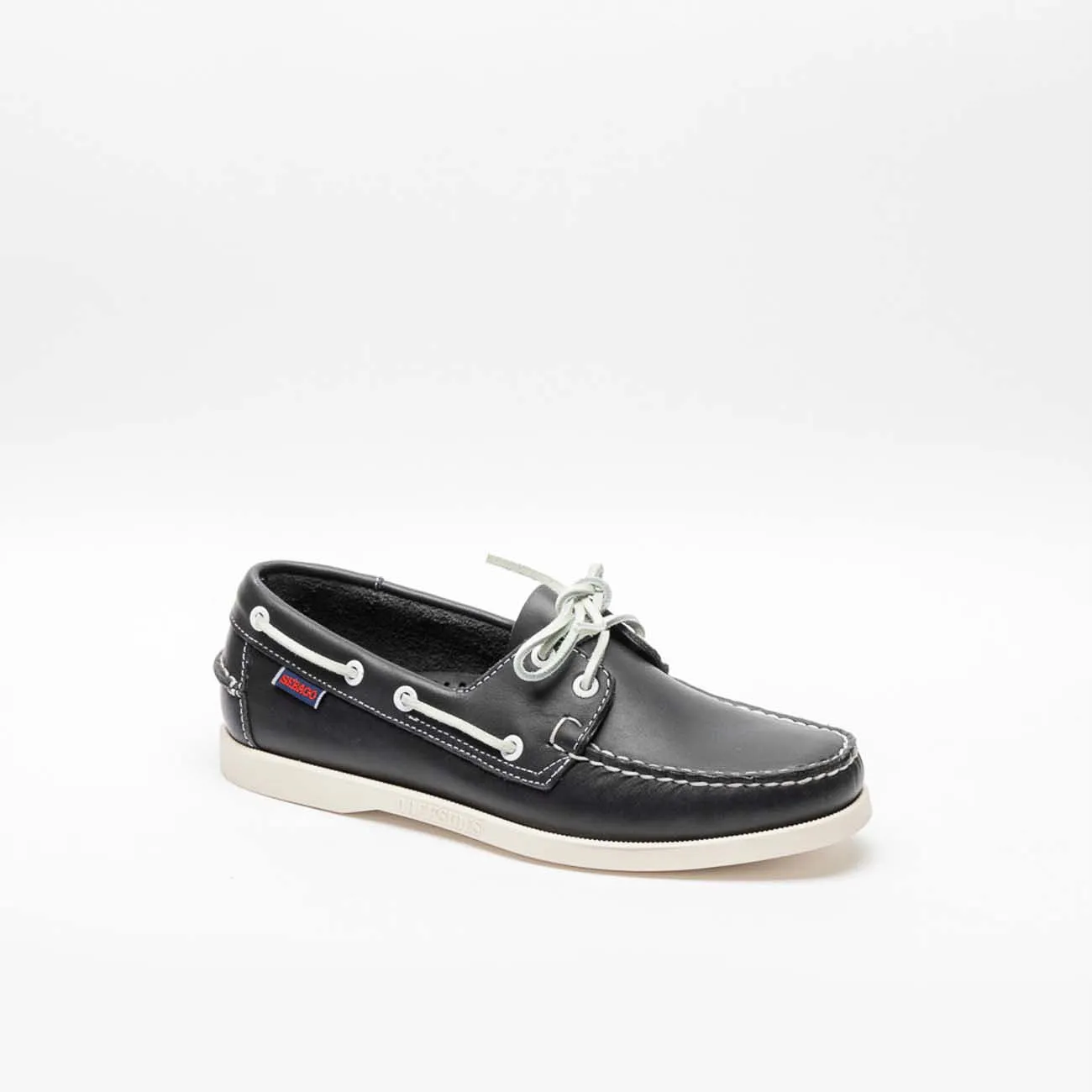 Mocassino da barca Sebago Docksides Portland in pelle blu