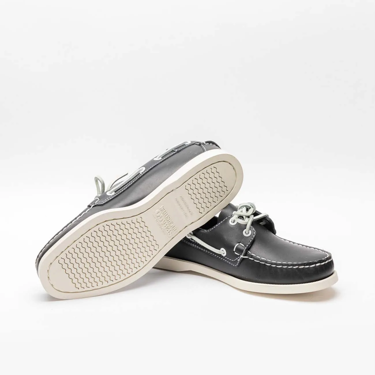 Mocassino da barca Sebago Docksides Portland in pelle blu