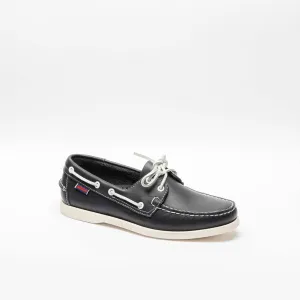 Mocassino da barca Sebago Docksides Portland in pelle blu
