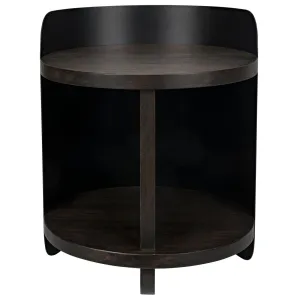 Mondo Bongo Side Table, Ebony Walnut with Steel