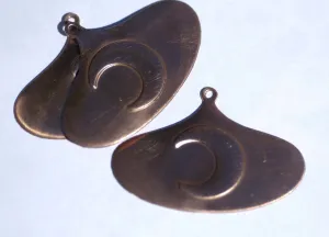 Moon Arabic Hoops Embossed with Hole Cutout Blank for Enameling Stamping Texturing Jewelry Making Blanks