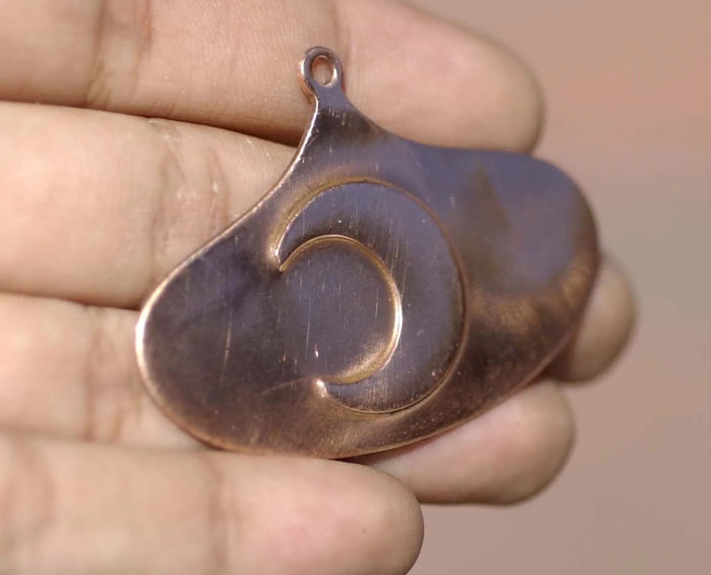 Moon Arabic Hoops Embossed with Hole Cutout Blank for Enameling Stamping Texturing Jewelry Making Blanks
