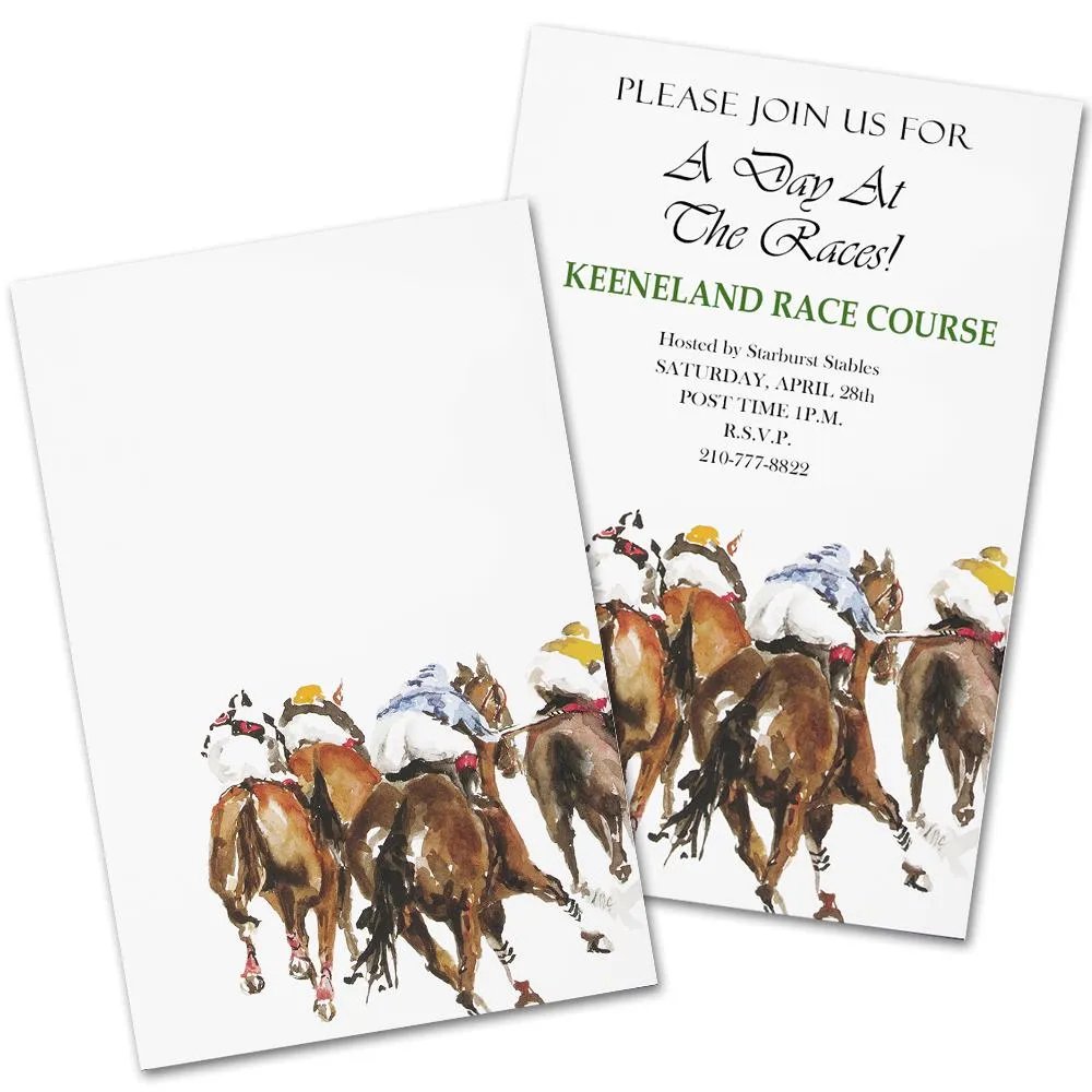 Movin' Up - Thoroughbred Racing Party Invitation