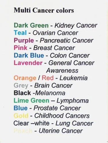 Multi Color Cancer Bracelet