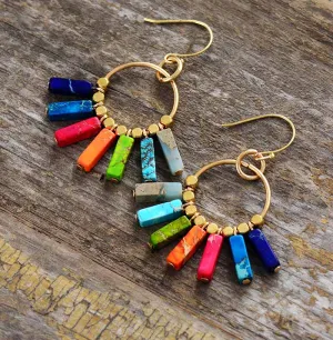 Multi-color Chakra Earrings
