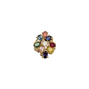Multi-Color Cocktail Ring (14K)