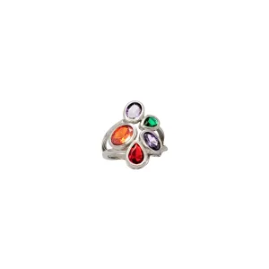 Multi-Color CZ Ring (Silver)