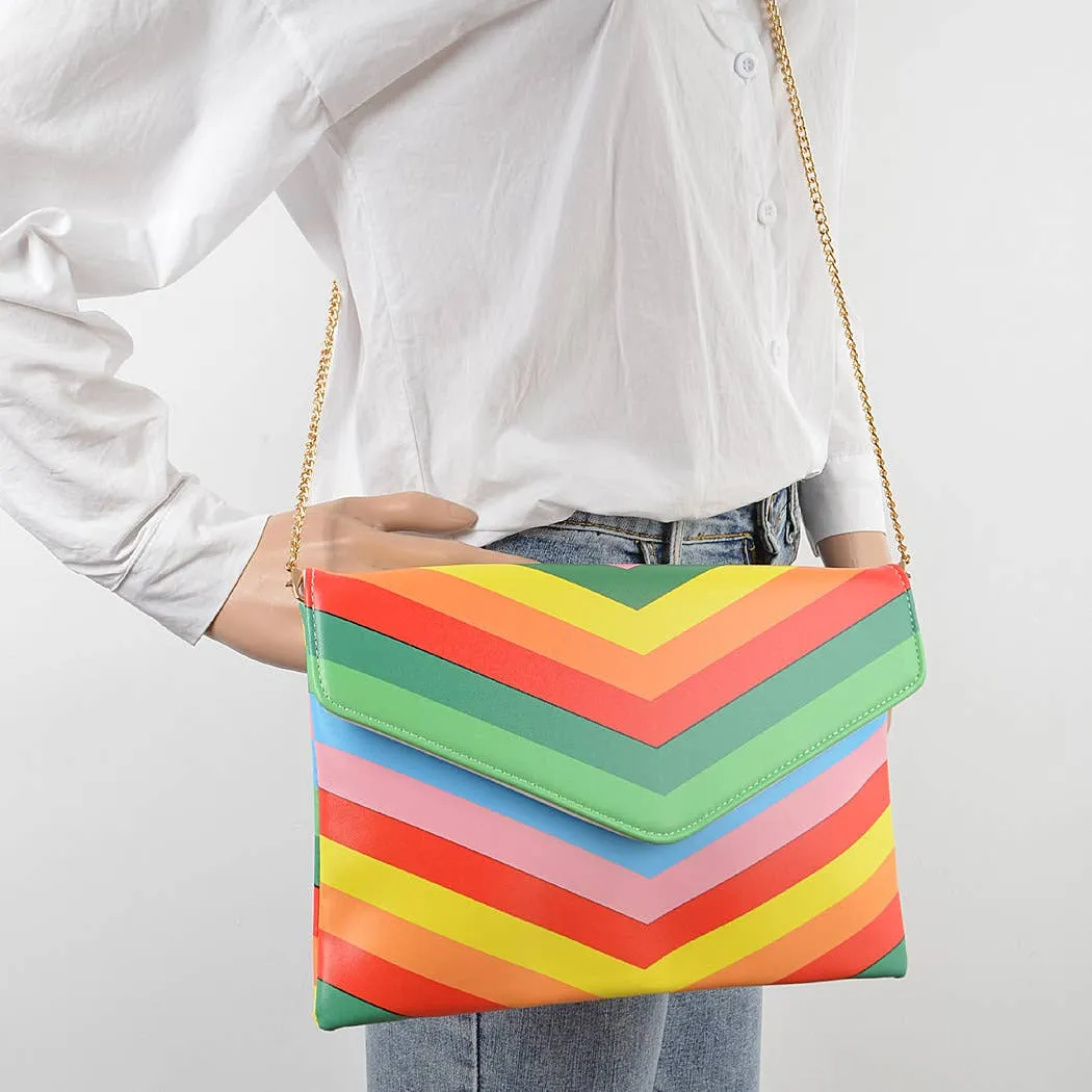Multi Color Envelope Clutch