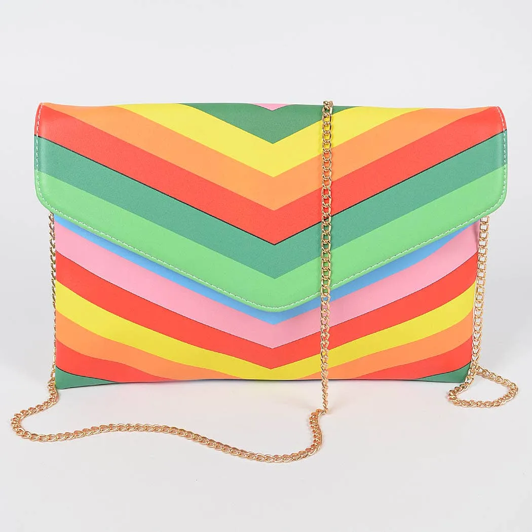 Multi Color Envelope Clutch