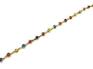 Multi-color Eyes Bracelet (14K)