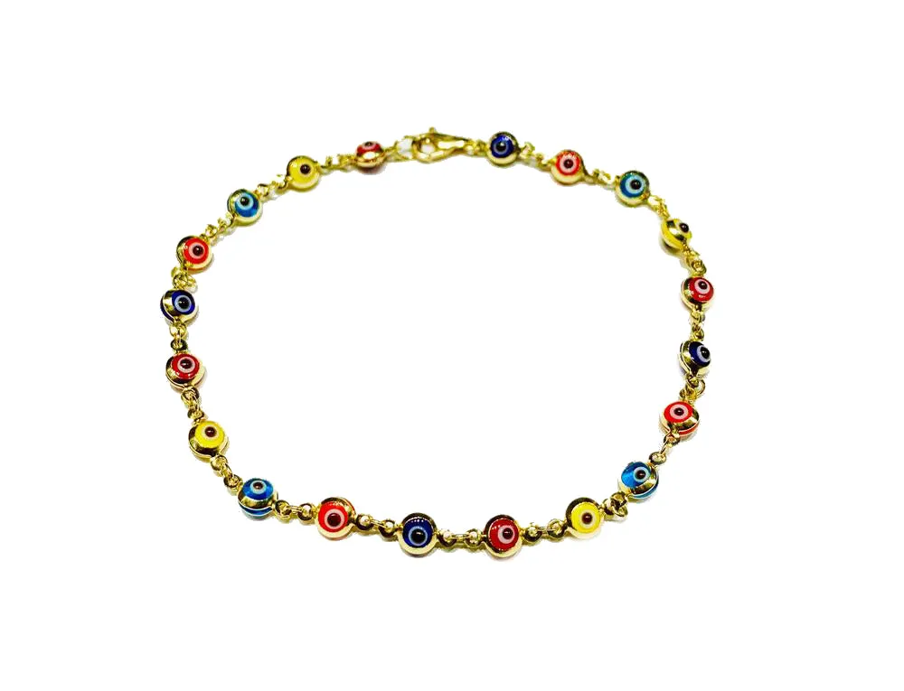 Multi-color Eyes Bracelet (14K)