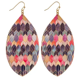 Multi color feather Earrings