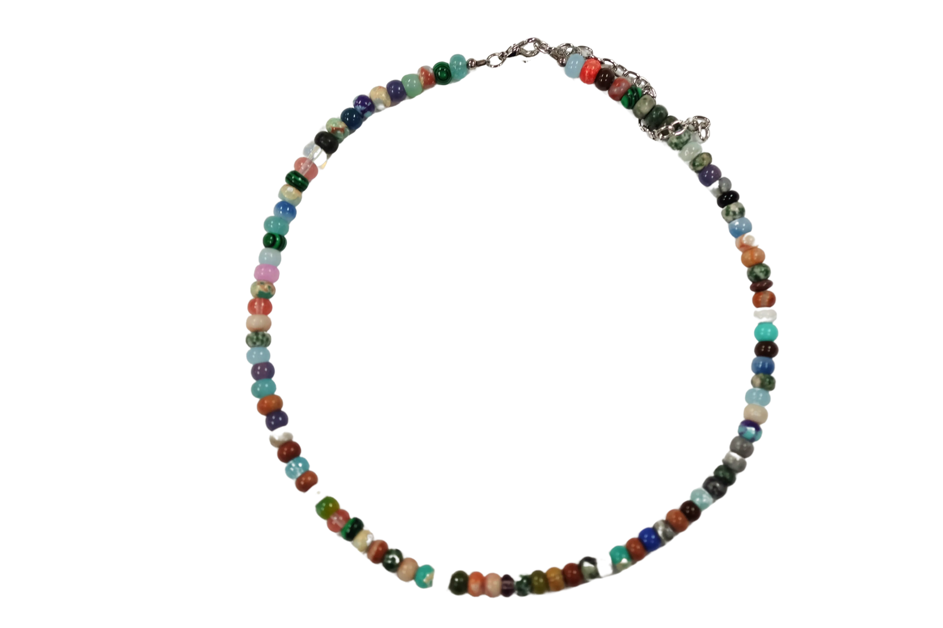 Multi color gemstone 6mm rondell beads