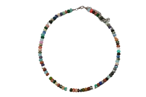 Multi color gemstone 6mm rondell beads