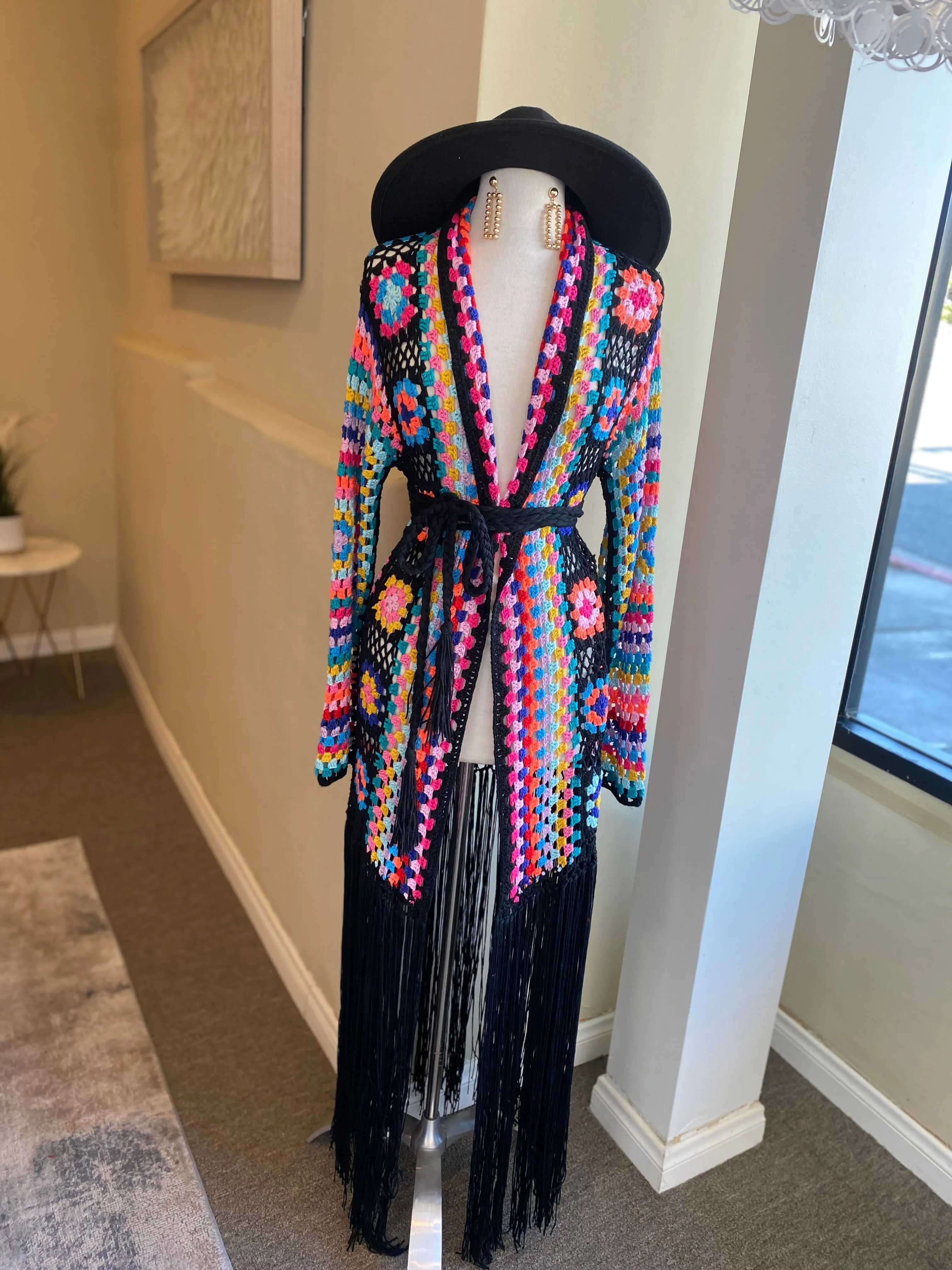 Multi Color Knitted Cardigan
