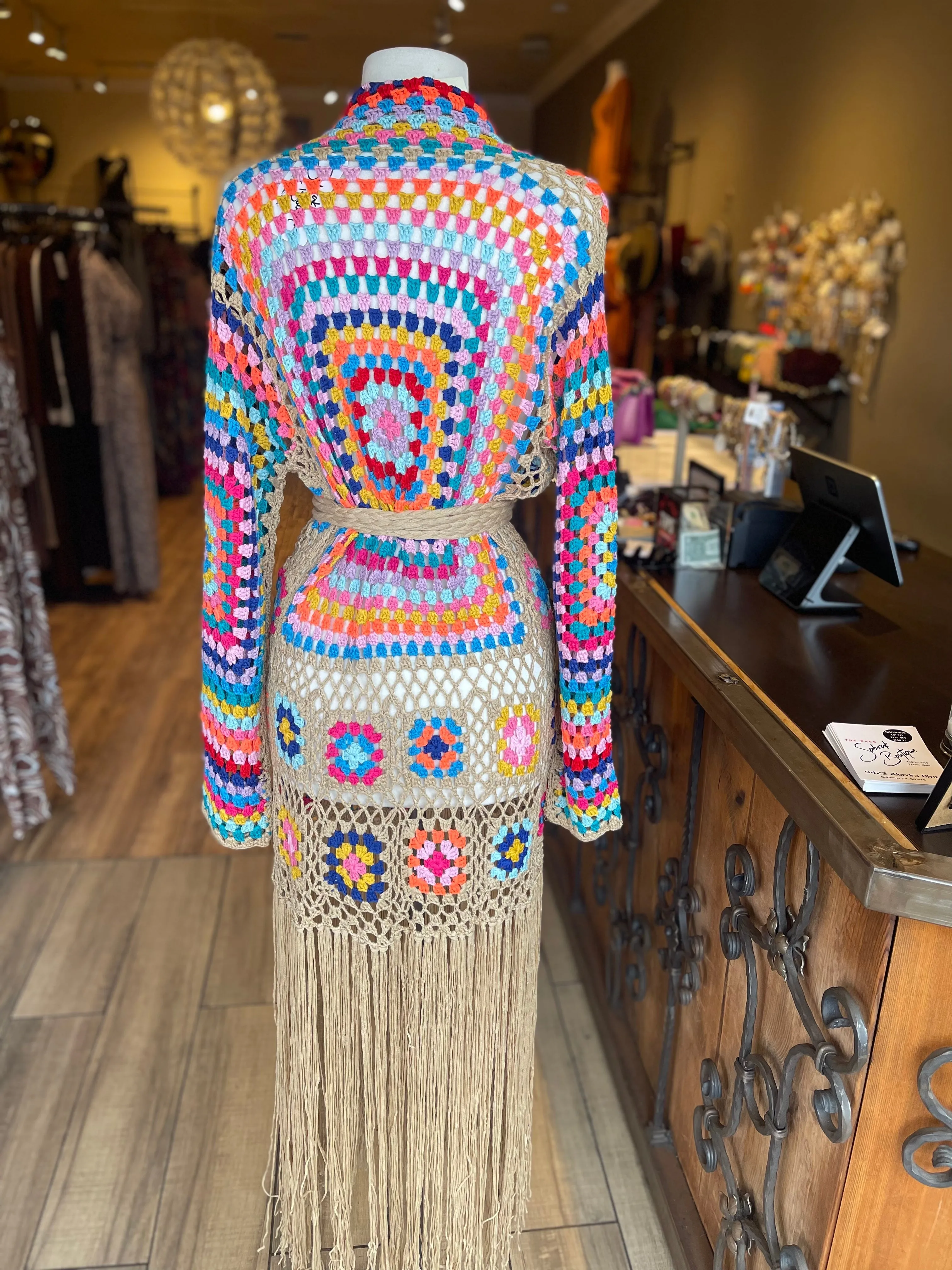 Multi Color Knitted Cardigan