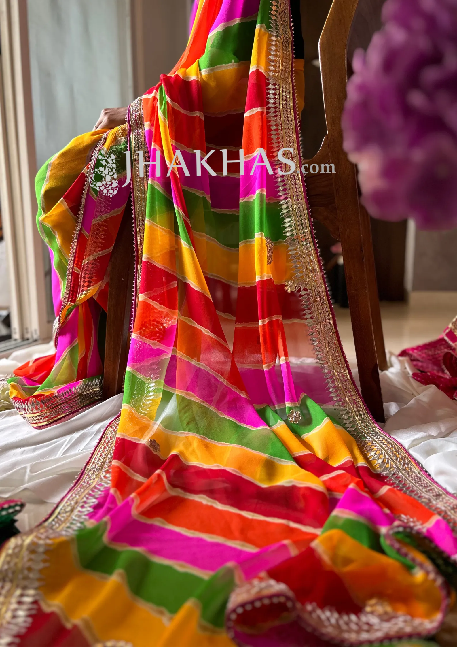 Multi Color Mothra Saree