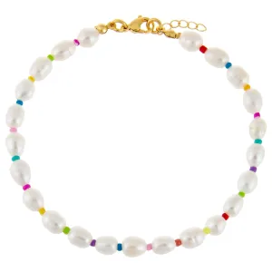Multi Color Pearl Anklet