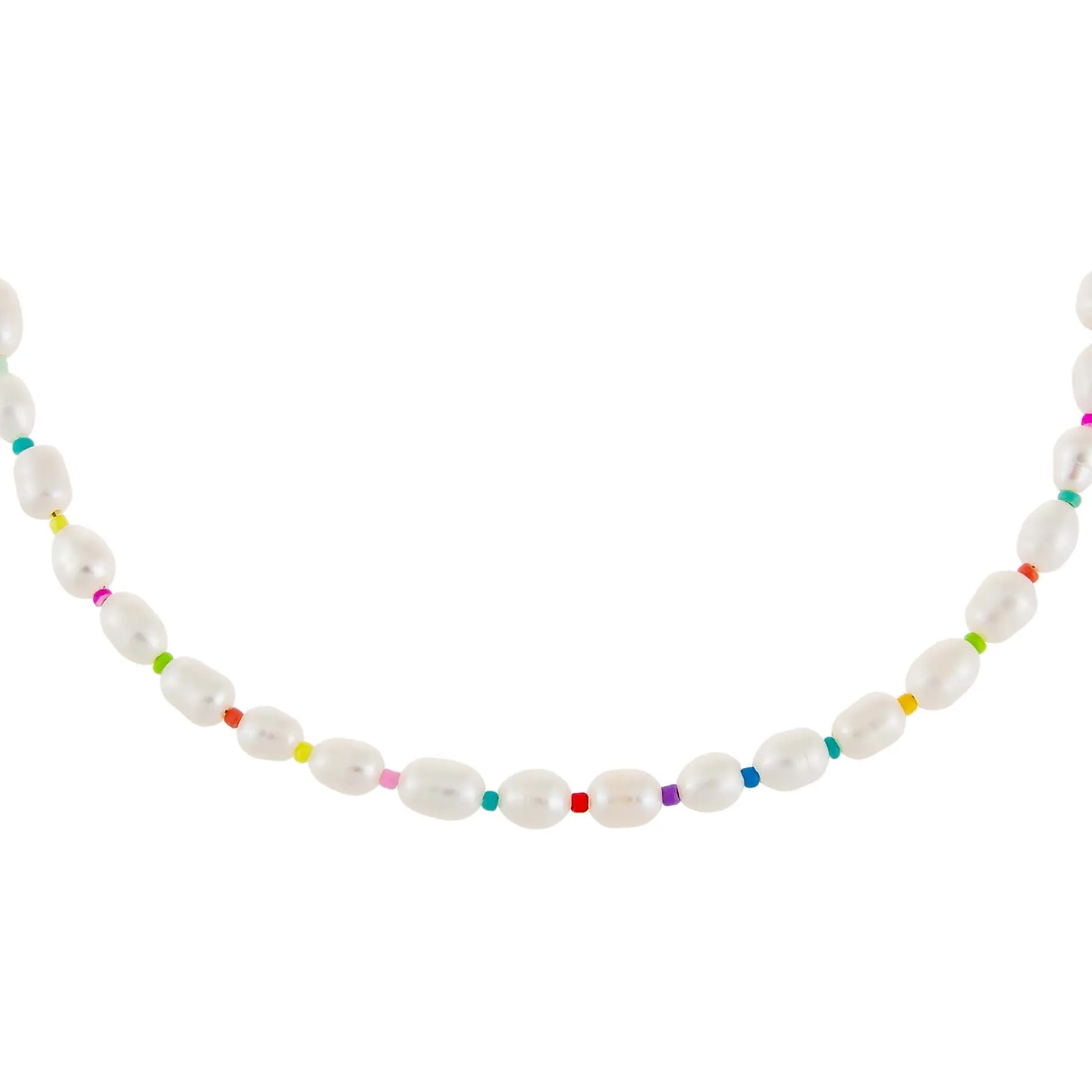 Multi Color Pearl Bead Necklace