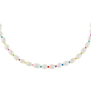 Multi Color Pearl Bead Necklace