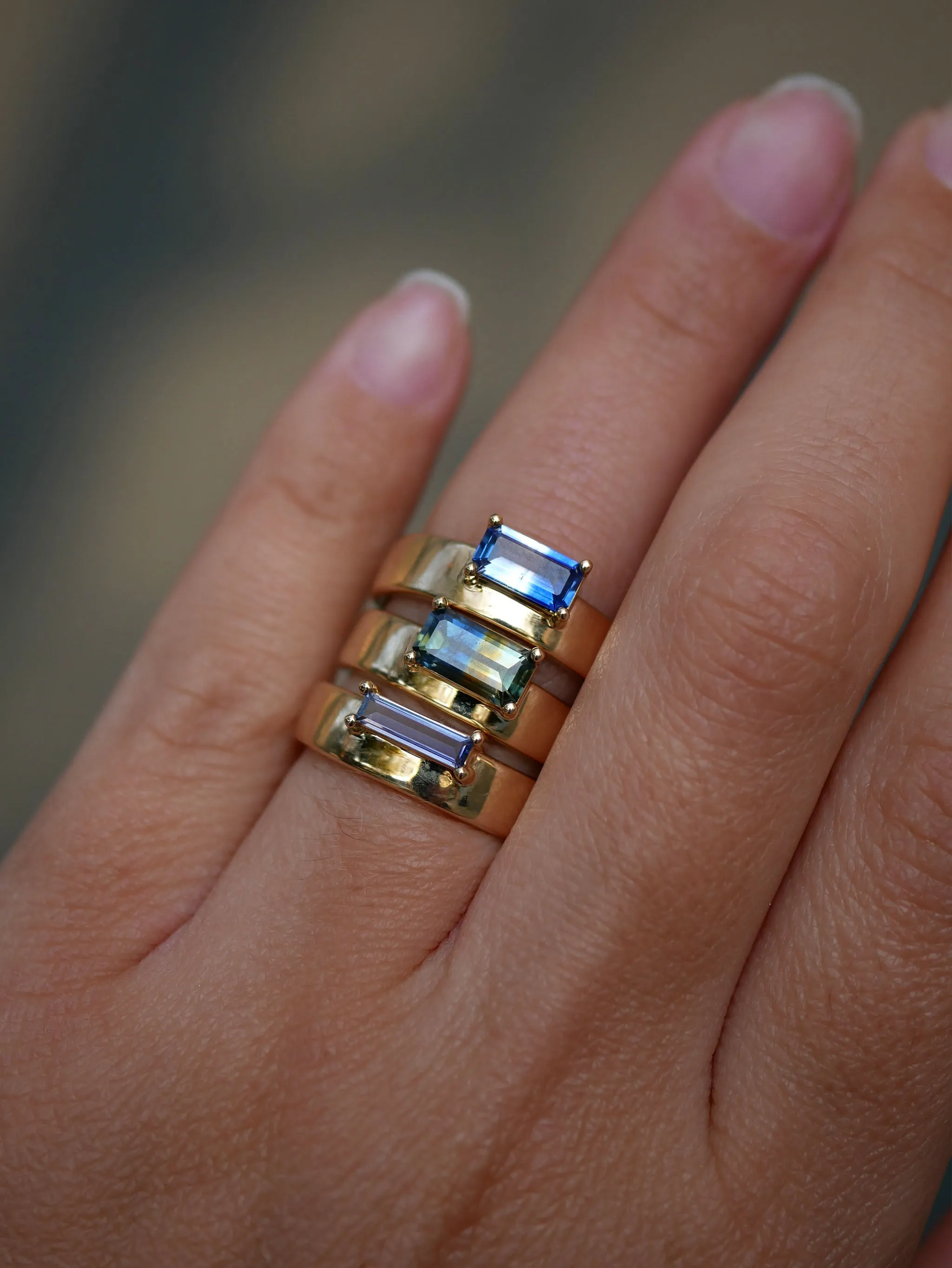 Multi Color Sapphire Cigar Band