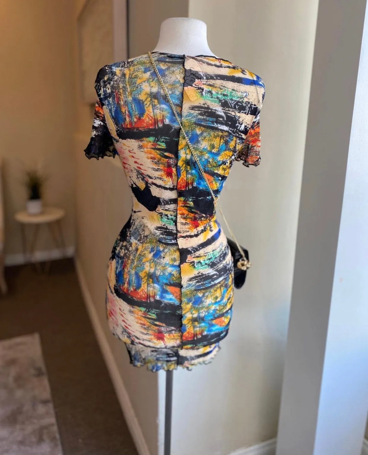 Multi Color Sheer Dress