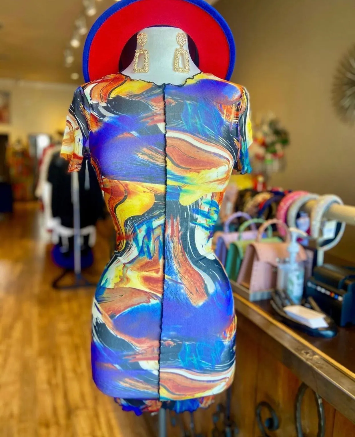 Multi Color Sheer Dress