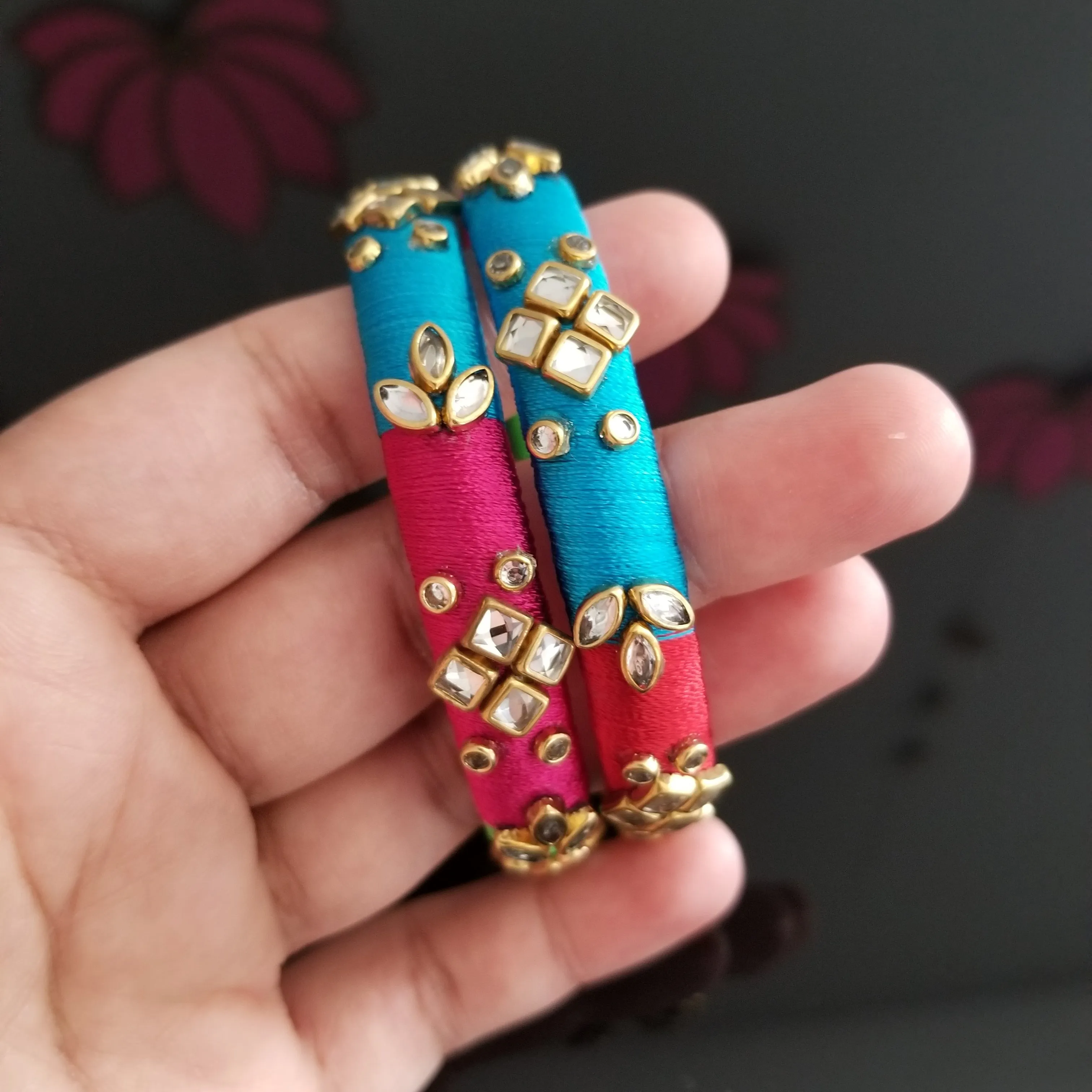 Multi Color Silk Thread Bangles