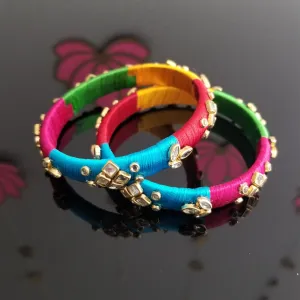 Multi Color Silk Thread Bangles