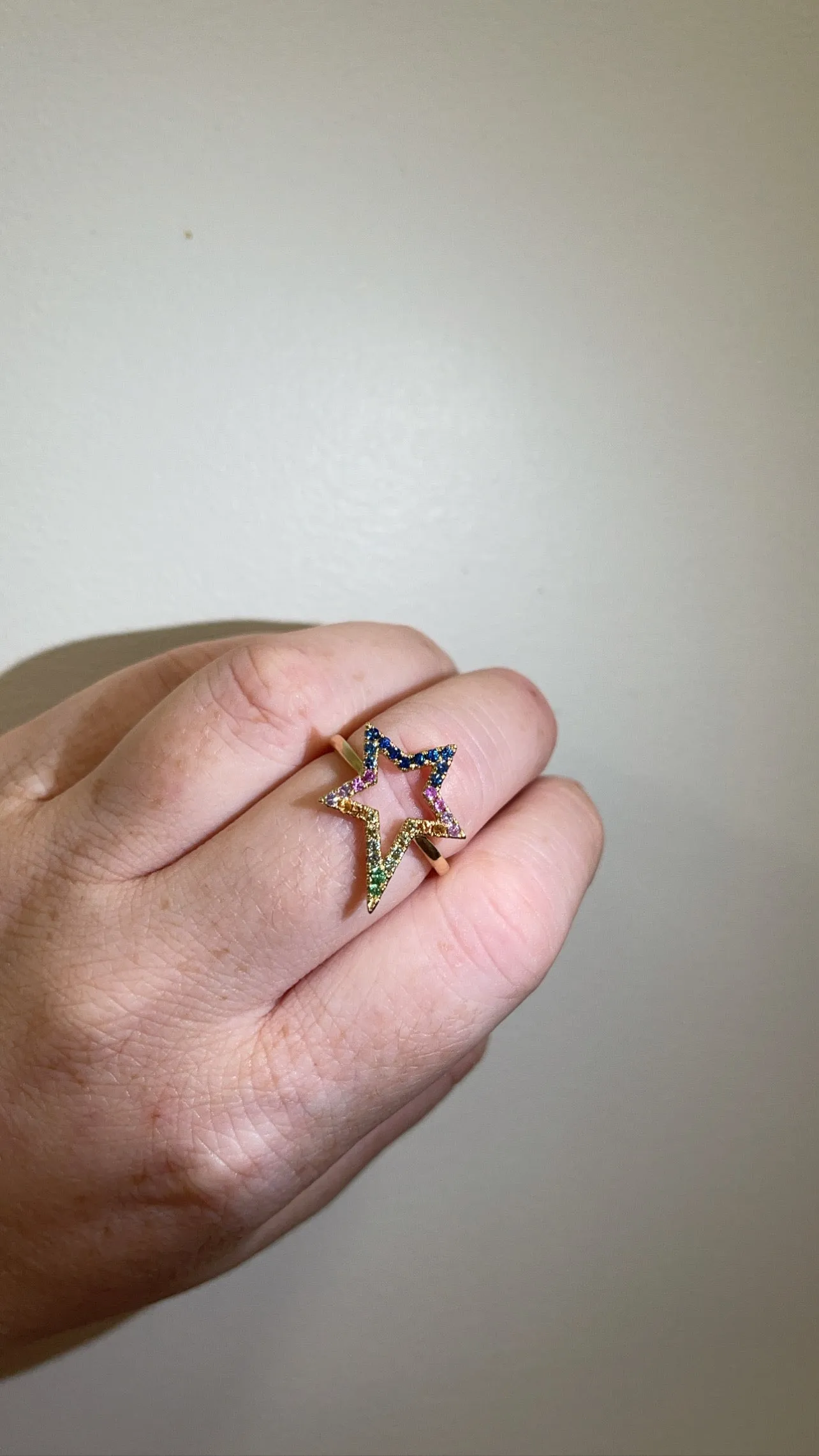 Multi Color Star Ring