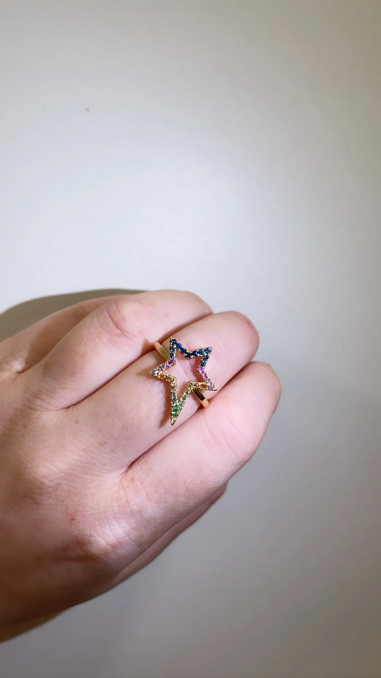 Multi Color Star Ring