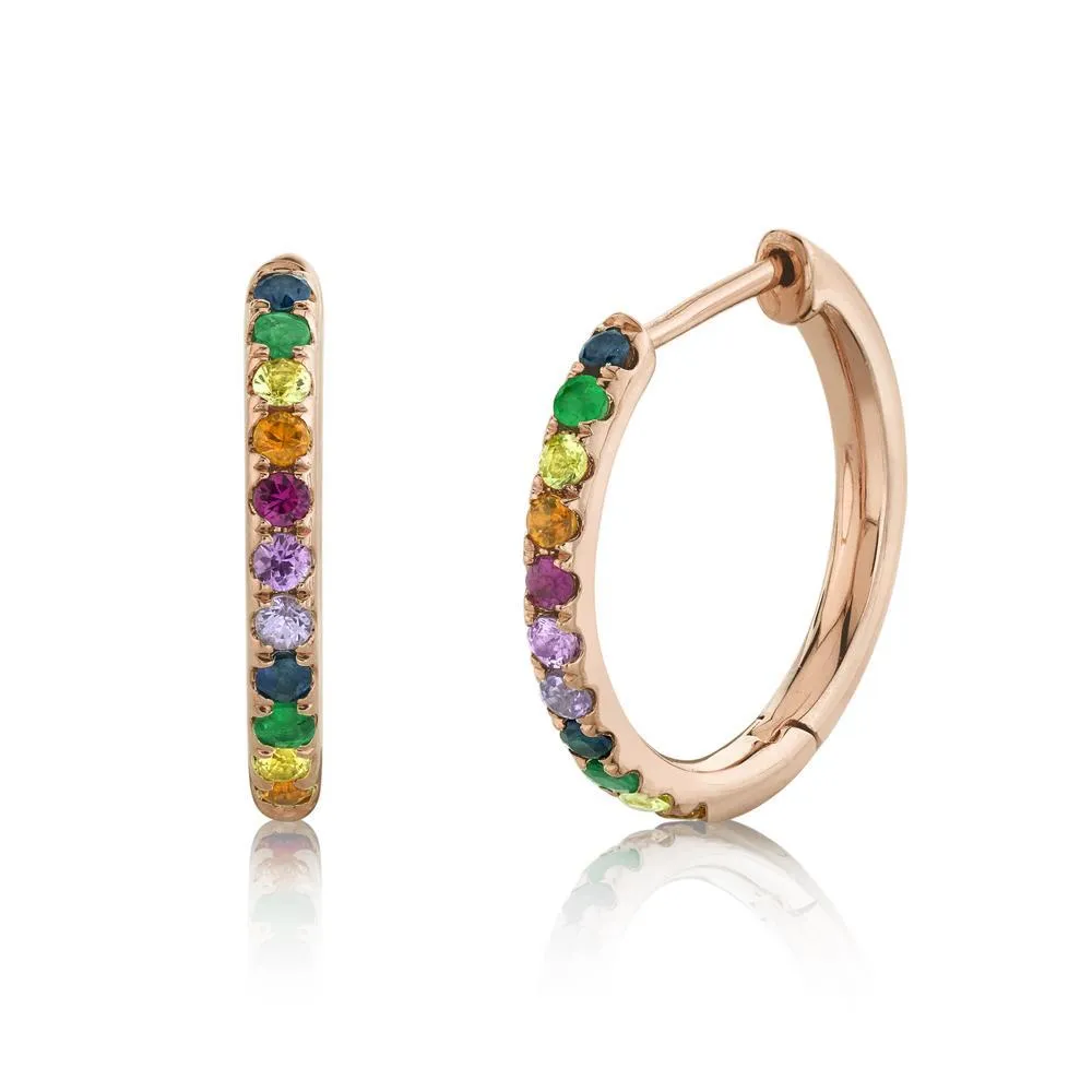 Multi Color Stone Huggies