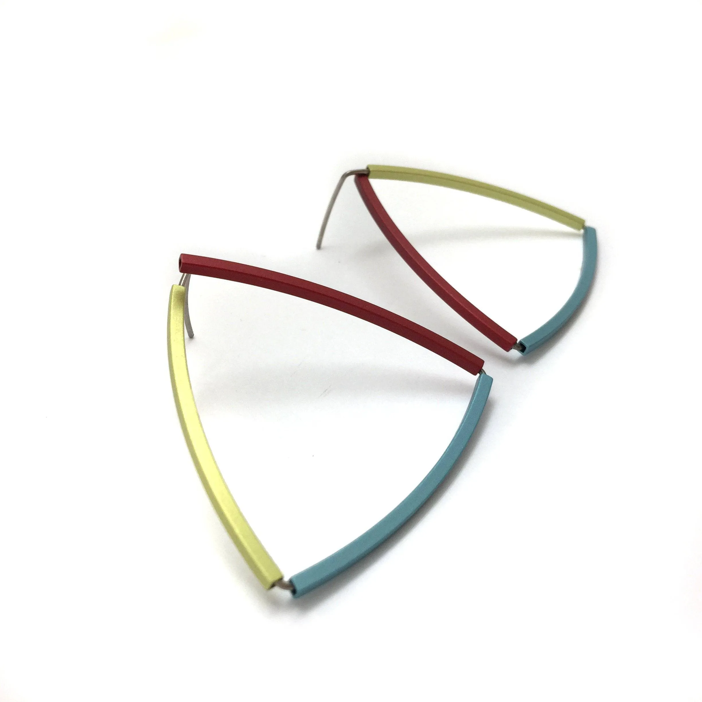 Multi-Color Triangle Bow Earrings