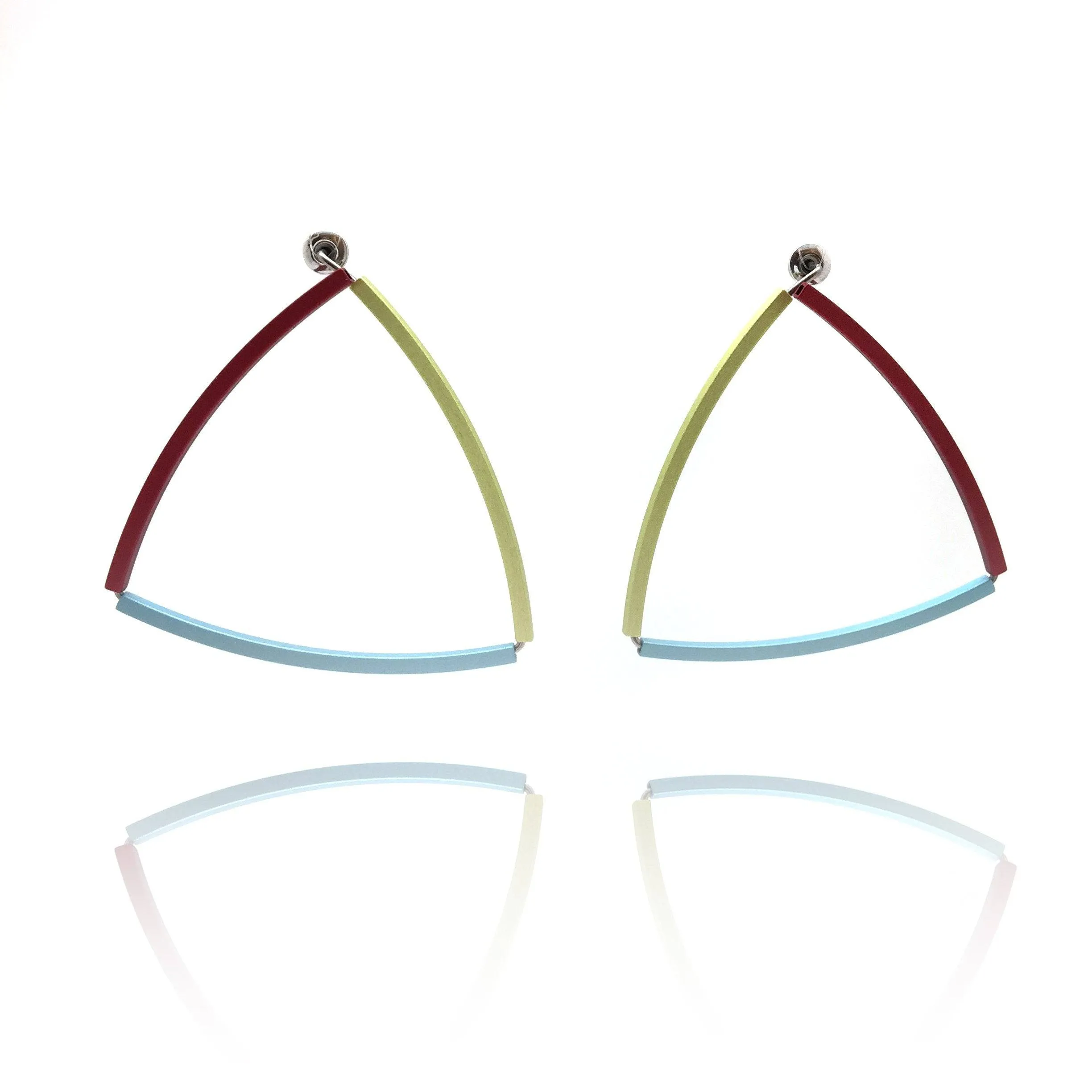 Multi-Color Triangle Bow Earrings