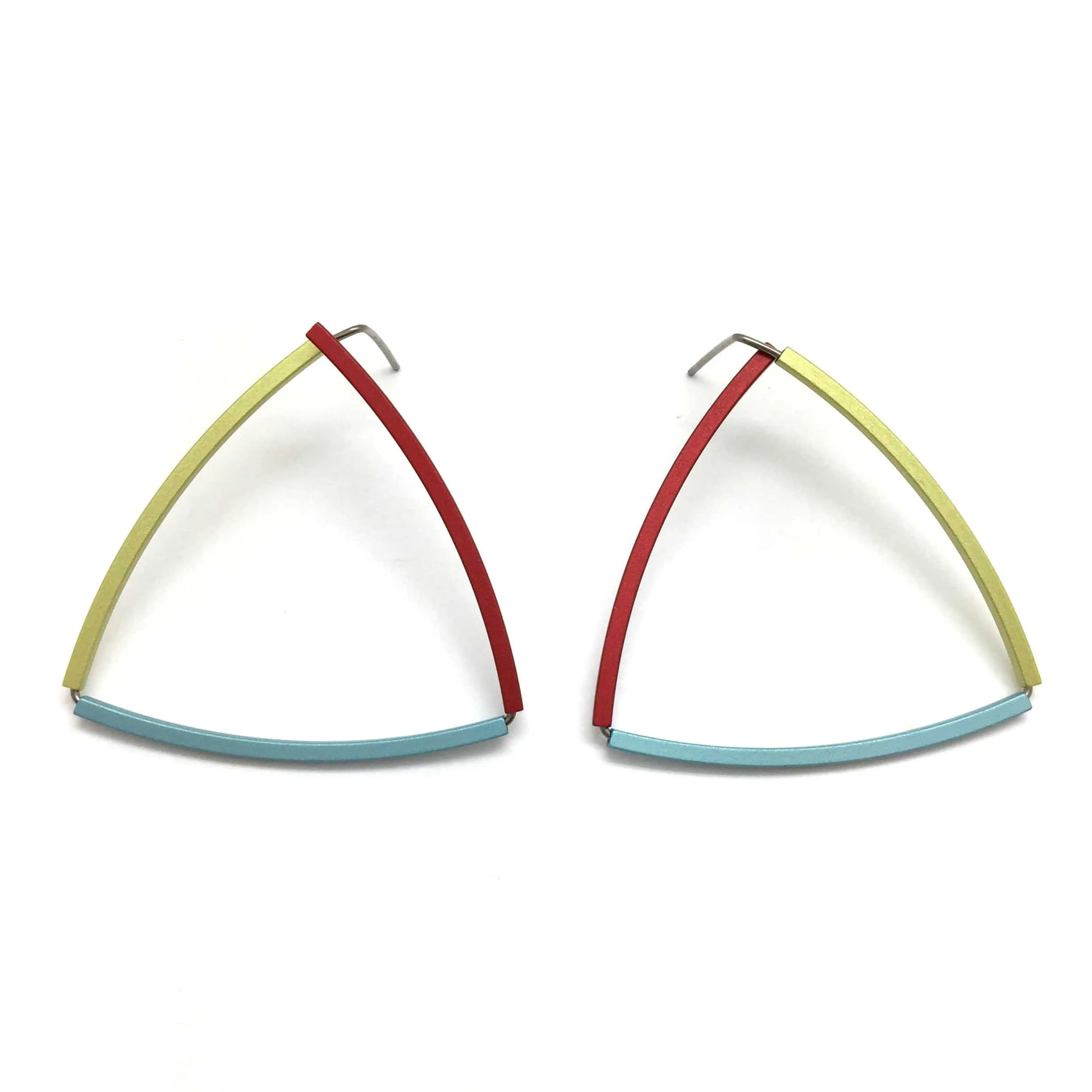 Multi-Color Triangle Bow Earrings