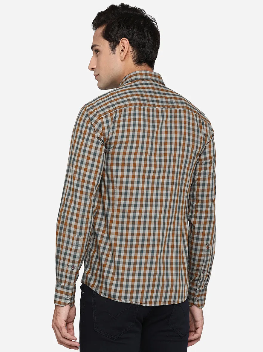 Multicolor Checked Smart Fit Casual Shirt | Greenfibre